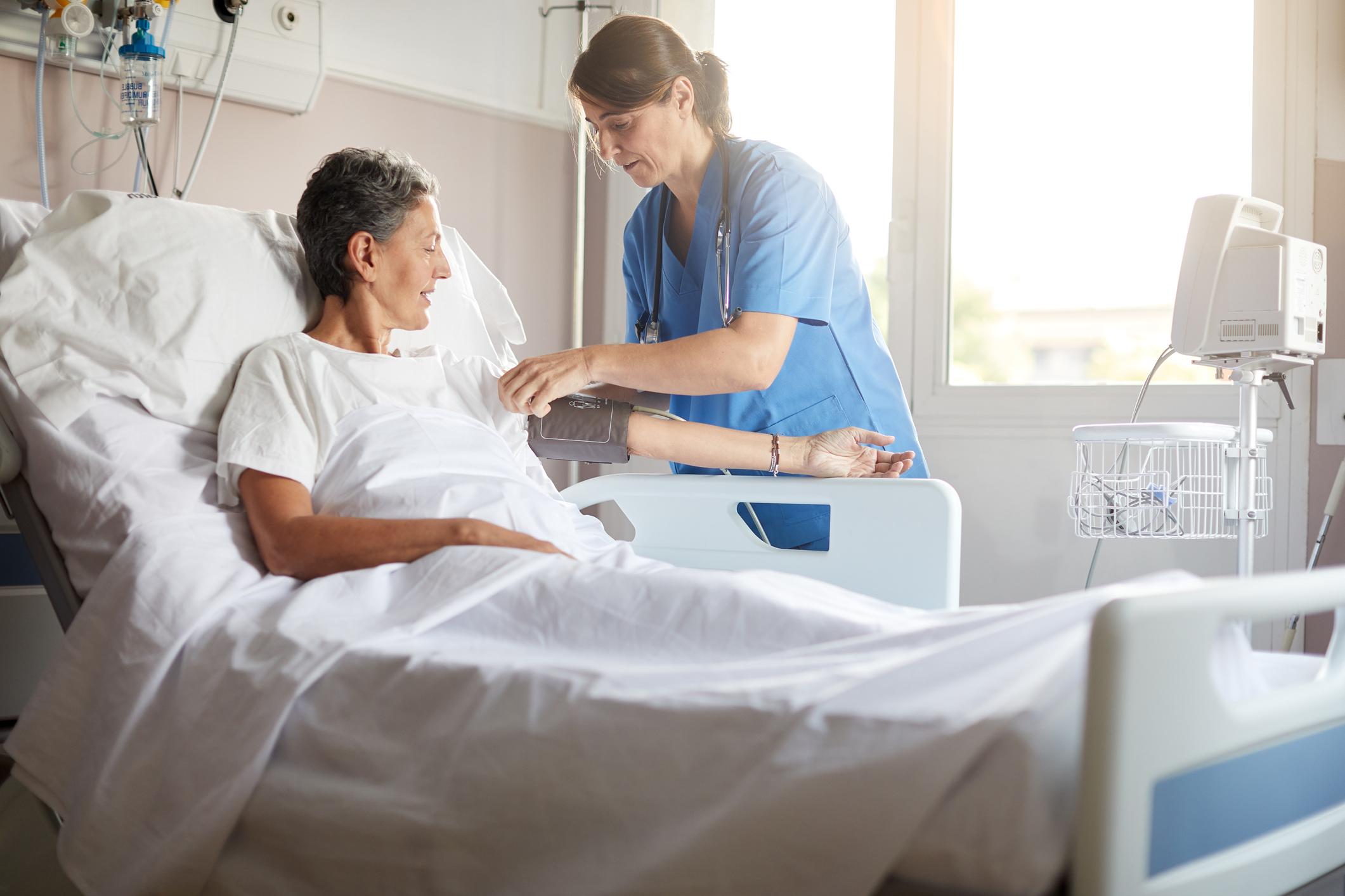 Nurse helping a patient